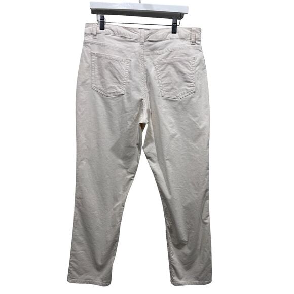 Coldwater Creek Wmns 12 Straight Leg Corduroy Stretch Trouser Pants Cream/Ivory - Picture 2 of 12